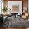 World Rug Gallery Contemporary Boho Stripes Non Shedding Soft Area Rug 5' x 7' Black 396BLACK5x7 - alternate 4